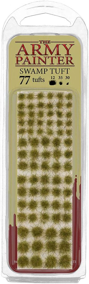 The Army Painter Swamp Tufts, 77 Self Adhesive Static Grass Tufts in 3 Sizes