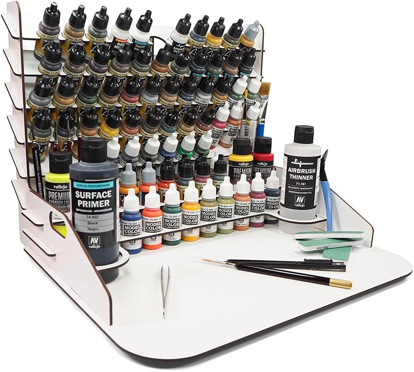 Paint Display and Work Station with Verticle Storage 40 x 30 cm