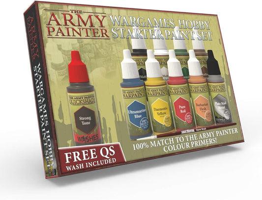 The Army Painter Miniatures Paint Set, 10 Model Paints with FREE Highlighting Brush, 18ml/Bottle, Miniature Painting Kit, Non Toxic Acrylic Paint Set, Wargames Hobby Starter Paint Set (New Version)