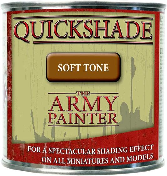 The Army Painter Quickshade Miniature Varnish for Miniature Painting, Soft Tone Model Paint Quickshade Varnish, Pot/Can, 250 ml, Approximately 8.45 oz