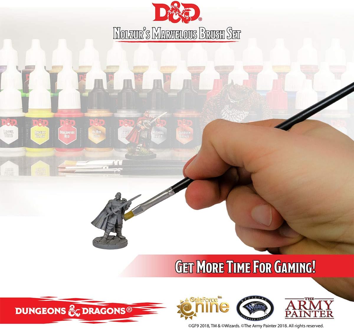 The Army Painter Dungeons and Dragons Miniatures-Nolzurs Marvelous Small Paint Set for DnD Miniatures-Acrylic Paint Brushes
