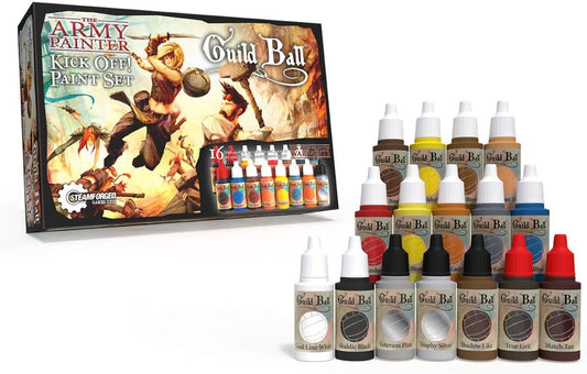 The Army Painter Guildball Miniature Paints, Army Paint Set of 16 Dropper Bottle Paints for Miniatures from Guild Ball Board Game - Guild Ball Kick Off Paint Set
