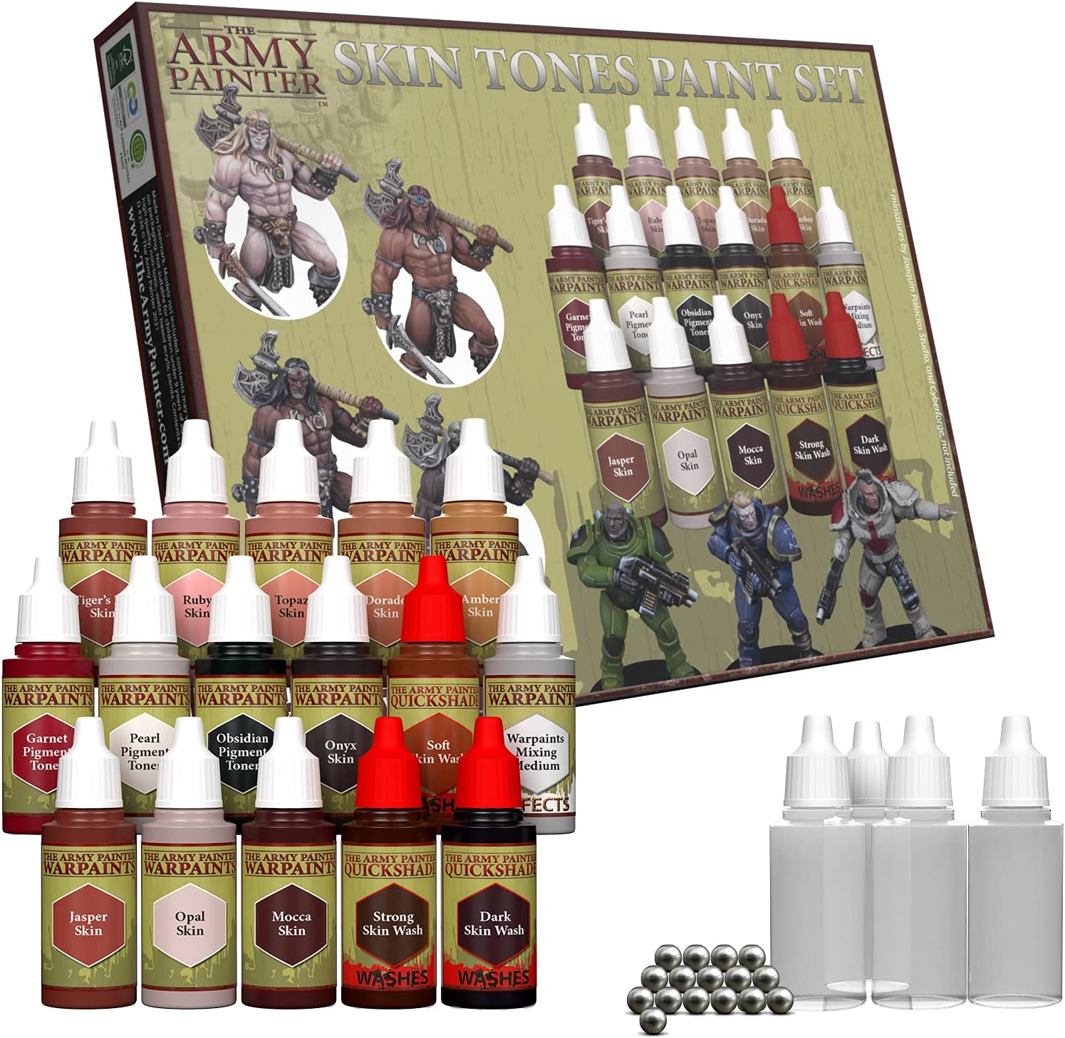 The Army Painter Miniature Painting Kit with Wargamer Regiment Miniatures  Paint Brush - Miniature Paint Set for Miniature Figures, 50 Nontoxic Model  Paints - Mega Paint Set of 3 