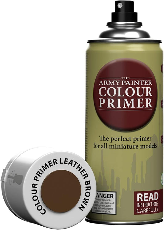 The Army Painter Color Primer Spray Paint, Leather Brown, 400ml