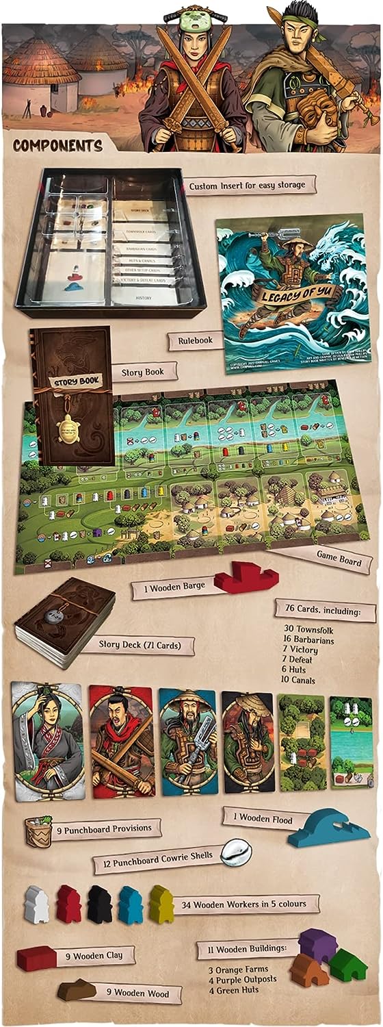 Legacy of Yu - Solo Campaign Style Board Game, Set in Ancient China, Garphill Games, Renegade, Ages 14+
