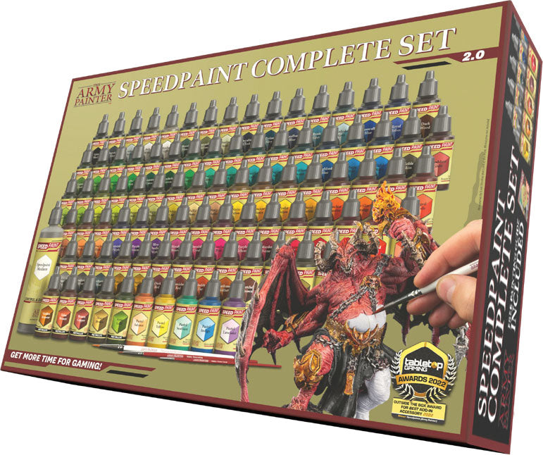 The Army Painter Speedpaint Metallics Set 2.0-10x18 ml Speed Model Paint  Kit with Mixing Balls, Basecoating Model Paint Brush & Painting Guide, Army